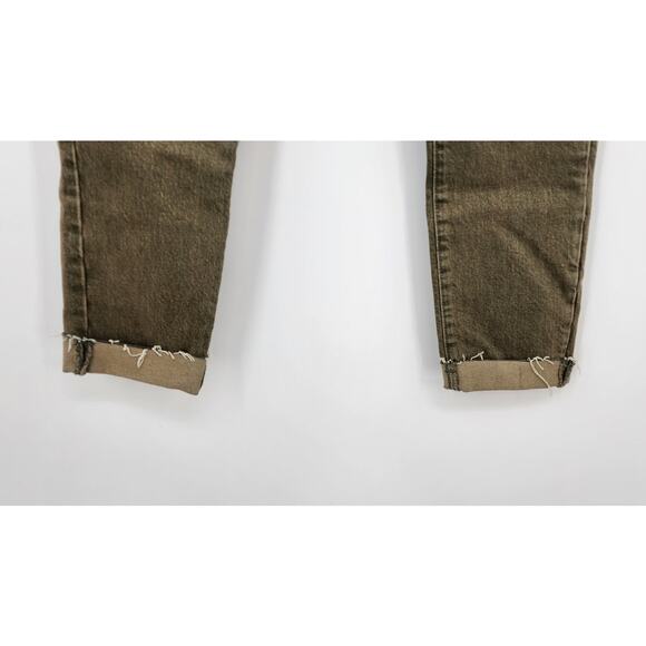 NWOT We The Free 1073492 Green Button Fly Stella Skinny Destroyed Jeans Size 26 - Picture 7 of 9